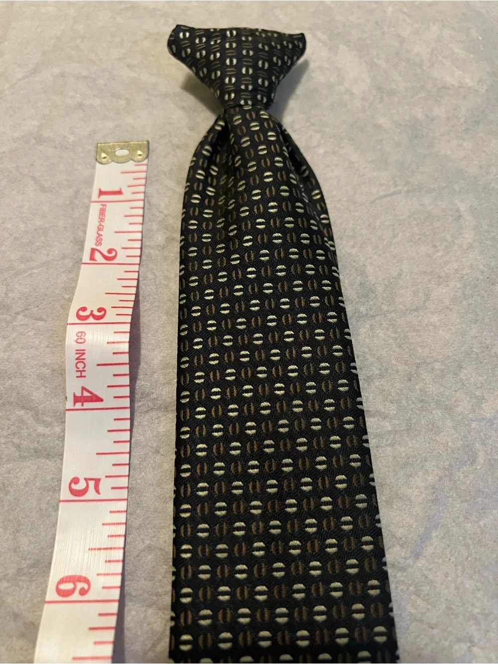 Boys Black Geometric Pattern Tie
